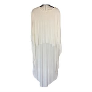 UrbanOG Extreme High-Low Dolman White Cape Top S/M
